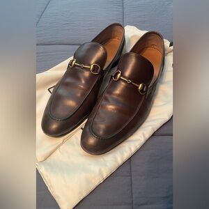Men’s Gucci Jordaan Loafers - Brown Size 14
